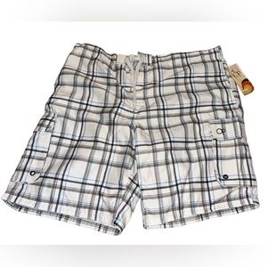 Op Ocean Pacific‎ Men's Blue & White Mesh Lined board shorts Swim Trunk 2XL new